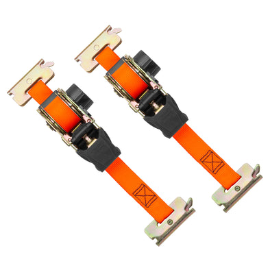 Retractable Ratchet Track Strap - 2 pack