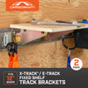 Fixed Shelf Track Brackets - 2 pack