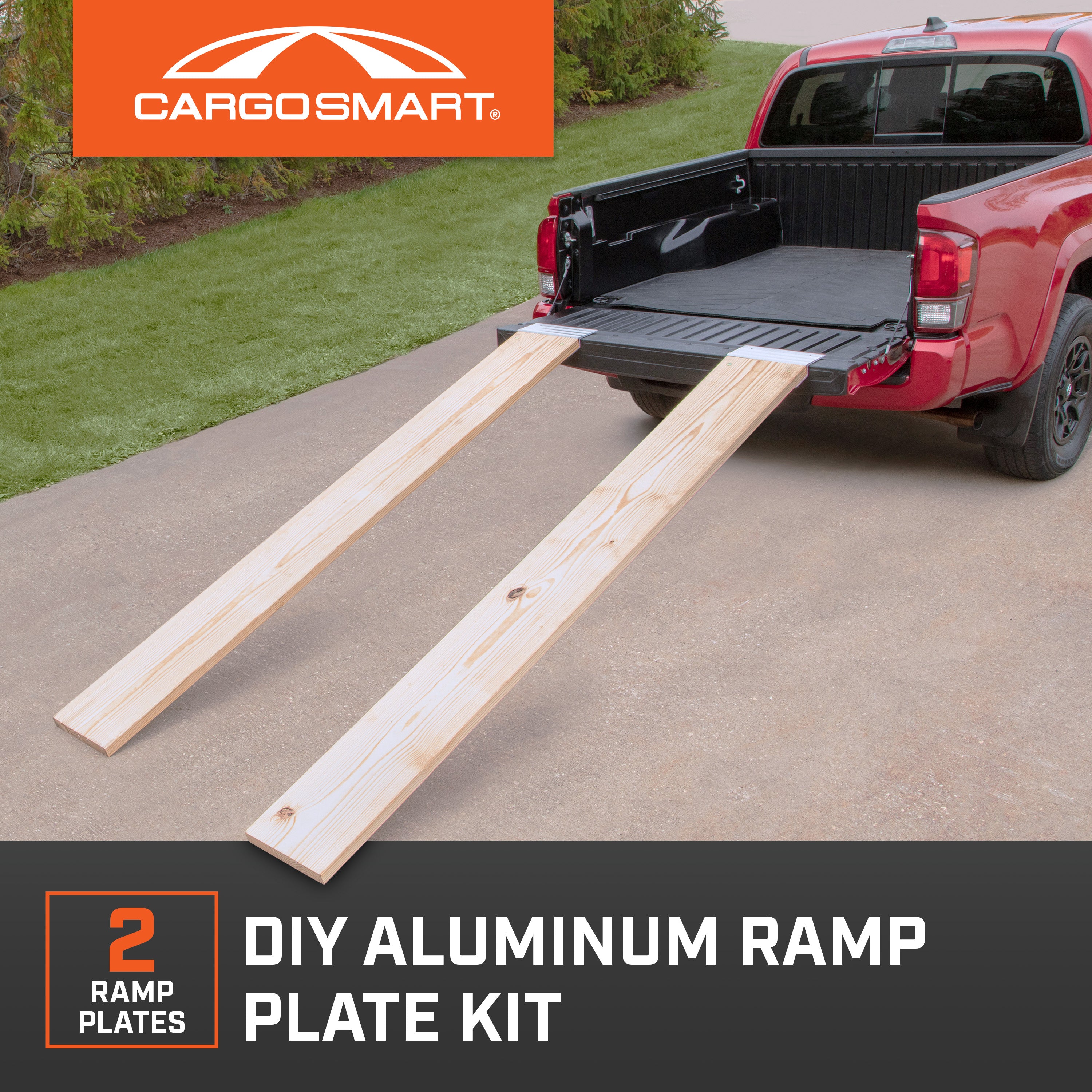thumbnail image 2 of BMP Diamond Plate Aluminium Loading Ramp End Kit – For Motorcycles, Pets, Livestock, 0100104 2 of 6