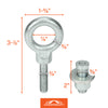 Light Duty Forged Bed Bolts - Removable - 2 pack