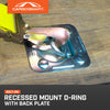 Heavy Duty Bolt On Recessed Mount D-Ring with Back Plate