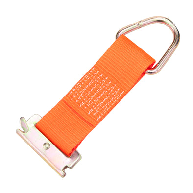 2" x 6" 2000 lb Rope Ring X-Track/E-Track Tie Down Strap 1 Pk Orange