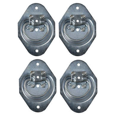 Light Duty Bolt On Recessed Mount D-Ring - 4 pack