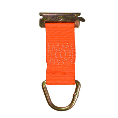 2" x 6" 2000 lb Rope Ring X-Track/E-Track Tie Down Strap 1 Pk Orange